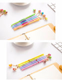 5 pcs/Lot Detachable pendant gel pen Fruit & Luminous wish ball black ink pen Gift Stationery office school supplies 6190