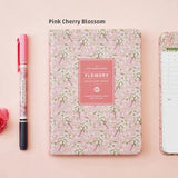 New Arrival Cute PU Leather Floral Flower Schedule Book Diary Weekly Planner Notebook School Office Supplies Kawaii Stationery