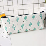 Cactus Pencil Case Canvas School Supplies Kawaii Stationery Estuches Chancery School Cute Pencil Box Pen Bags Penalty