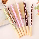 3Pcs/Lot Biscuit Shape Gel Pen Kawaii Office Accessories Stationery Items Stationery School Supplies Pens Cute