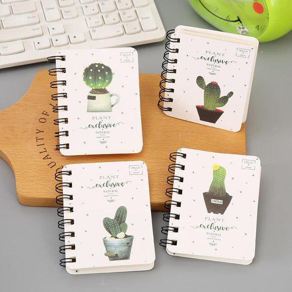 Newest Kawaii Cute Cactus Daily Office Supplies Week Planner Spiral Notebooks Day plan Diary Notepads Meno pad School Stationery