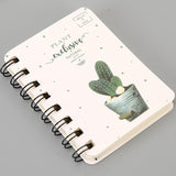 Newest Kawaii Cute Cactus Daily Office Supplies Week Planner Spiral Notebooks Day plan Diary Notepads Meno pad School Stationery