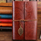 Vintage Travelers Notebook Diary Notepad PU Leather Spiral Literature Note Book Paper Journal Planners School Stationery Gift