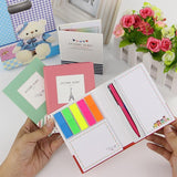 1 PC Creative Hardcover  Notepad Sticky Notes Kawaii Stationery Diary Notebook and Pen Office School Supplies