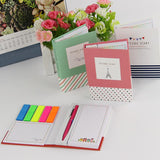 1 PC Creative Hardcover  Notepad Sticky Notes Kawaii Stationery Diary Notebook and Pen Office School Supplies
