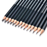 14pcs Sketch and Drawing Pencil Set HB 2B 6H 4H 2H 3B 4B 5B 6B 10B 12B 1B