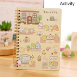 Kawaii Spiral Coil Notebook/Diary Agenda/Pocket book/Office School Supplies From Japan Cartoon Rilakkuma & Sumikkogurashi