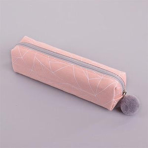 New Concise Solid color Girls student pencil case school pencil cases for girl stationery canvas pencil bag estojo escolar