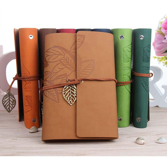 145*105MM Classic Retro Notebook Leather Blank Diary Note Book Journal Sketchbook 8 Colors