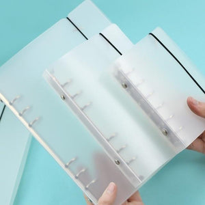 PVC A5 A6 A7 Spiral Notebook Cover Loose Diary Coil Ring Binder Filler Paper Seperate Planner Receive Bag Card Storage