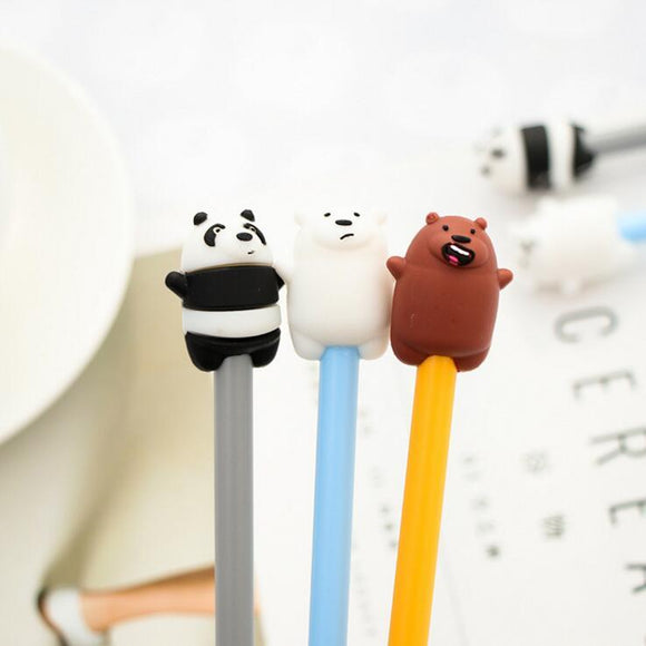1 Piece Lytwtw's Stationery Cute Cartoon Animals Pen Gel Pen School Office Kawaii Supply panda bear Handles Creative Gift