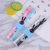 2pcs/set 0.38mm Kawaii Rabbit Erasable Pen Blue / Black Magic Gel Pen School Office Writing Supplies Student Stationery