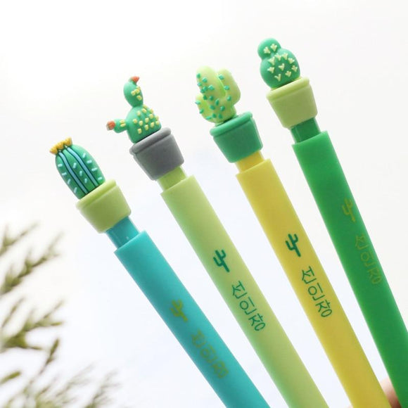 1 Piece Cute Cactus Love Silicone  0.5mm Press Automatic Mechanical Pencil School Office Supplies Student Stationery Gift