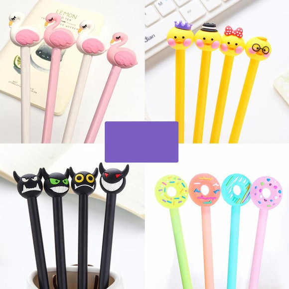 1pcs Creative Flamingo Neutral Pen 0.5mm Black Gel Pen Writing Tool For Students Kids School Supplies Stationery Wholesale Gifts