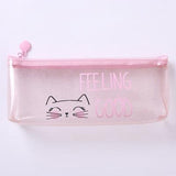 Transparent Pencil Cases for girls Cute PVC cactus pen bag School Supplies Stationery pouch kawaii Pencil Box canetas escolar