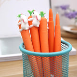 Korean Stationery Creative Carrot Rabbit Gel Pens Kawaii Pen 0.5mm Gel Ink Pen