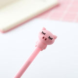 Cute Cartoon Pink Animal Emoji Pig Gel Pen For Writing Kawaii Student Black Ink 0.38mm School Supplies Stationery Wholesale