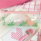 1pcs/sell Kawaii Pencil Case Halloween transparent cute Phoenicopteridae pattern School Supplies Student Stationery Christmas